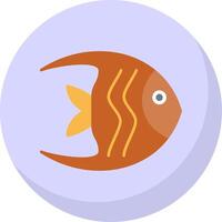 Angelfish Flat Bubble Icon vector