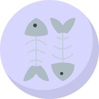 Fishbone Flat Bubble Icon vector
