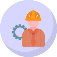 Engineer Flat Bubble Icon vector