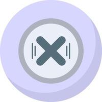 Cancel Flat Bubble Icon vector