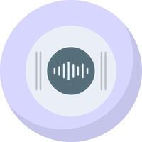 Recording Flat Bubble Icon vector