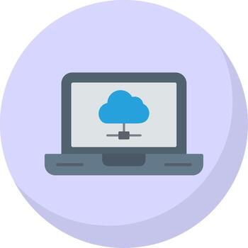 Computing Flat Bubble Icon vector