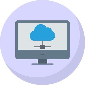 Computing Flat Bubble Icon vector