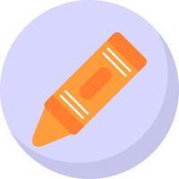 Crayon Flat Bubble Icon vector