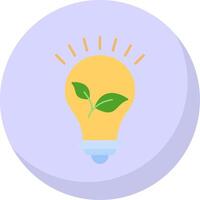 Light Bulb Flat Bubble Icon vector