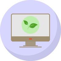 Leaves Flat Bubble Icon vector