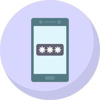 Password Flat Bubble Icon vector