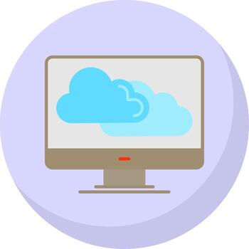 nube plano burbuja icono vector