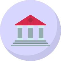 Bank Flat Bubble Icon vector