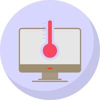 Temperature Flat Bubble Icon vector