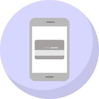 Mobile Banking Flat Bubble Icon vector