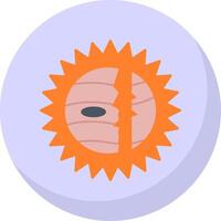 Destroyed Flat Bubble Icon vector