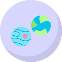 Planets Flat Bubble Icon vector