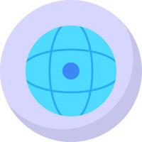 World Flat Bubble Icon vector