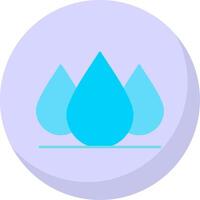 agua soltar plano burbuja icono vector