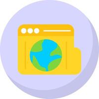 Browser Flat Bubble Icon vector