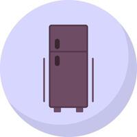 Fridge Flat Bubble Icon vector