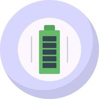 Battery Flat Bubble Icon vector