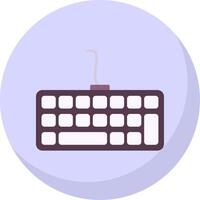 Keyboard Flat Bubble Icon vector