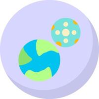 Planets Flat Bubble Icon vector