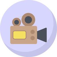 Video Camera Flat Bubble Icon vector