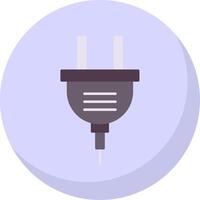 Power Plug Flat Bubble Icon vector