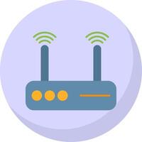 Modem Flat Bubble Icon vector