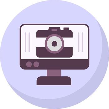 Camera Flat Bubble Icon vector