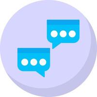 Chat Balloon Flat Bubble Icon vector