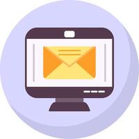 Email Flat Bubble Icon vector