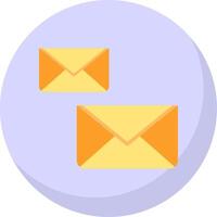 Email Flat Bubble Icon vector