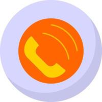 Phone Call Flat Bubble Icon vector