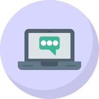 Chat Flat Bubble Icon vector