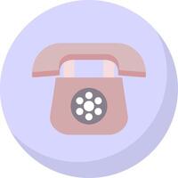 telephone Flat Bubble Icon vector