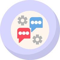 Chat Flat Bubble Icon vector