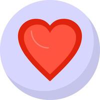 Heart Flat Bubble Icon vector