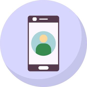 User Flat Bubble Icon vector
