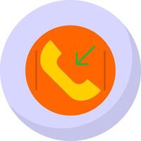 Incoming Call Flat Bubble Icon vector