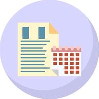 Time Management Flat Bubble Icon vector