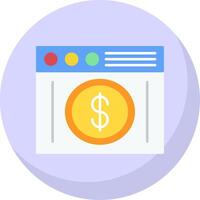 Budget Flat Bubble Icon vector