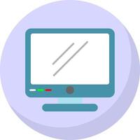 Monitor Flat Bubble Icon vector