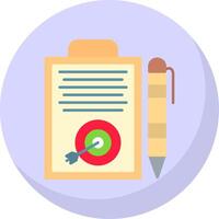 Planning Flat Bubble Icon vector