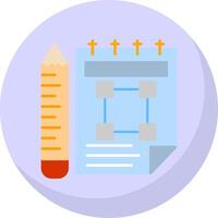 Sketchbook Flat Bubble Icon vector