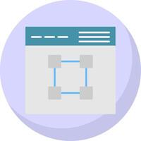 Text Editor Flat Bubble Icon vector