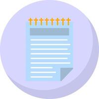 Note Flat Bubble Icon vector