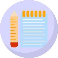 Note Flat Bubble Icon vector