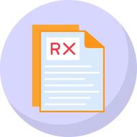 Rx Flat Bubble Icon vector