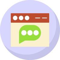 Chat Flat Bubble Icon vector