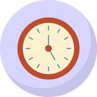 Time Management Flat Bubble Icon vector