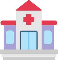 hospital plano burbuja icono vector